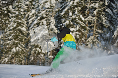 Image of winter  people fun and ski