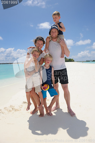 Image of happy family on vacation