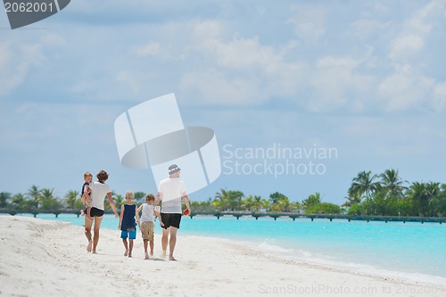 Image of happy family on vacation