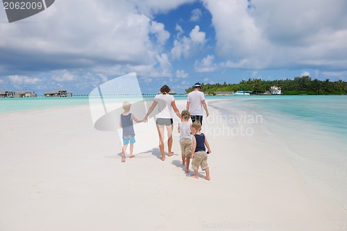 Image of happy family on vacation
