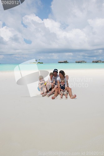 Image of happy family on vacation
