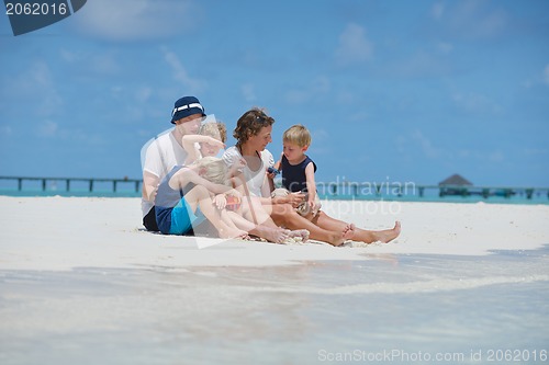 Image of happy family on vacation