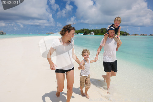 Image of happy family on vacation