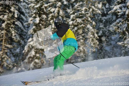 Image of winter  people fun and ski