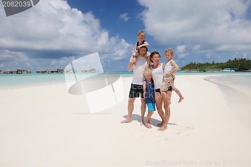 Image of happy family on vacation