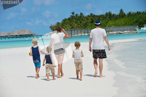 Image of happy family on vacation