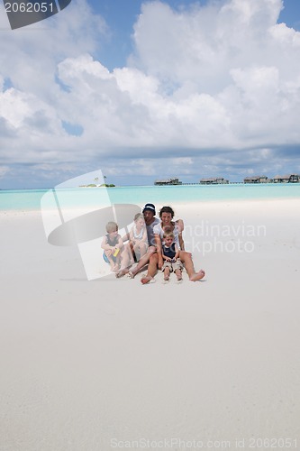 Image of happy family on vacation