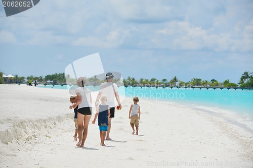 Image of happy family on vacation