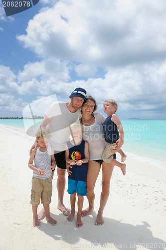 Image of happy family on vacation