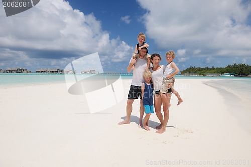 Image of happy family on vacation