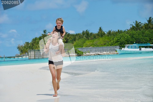 Image of happy family on vacation