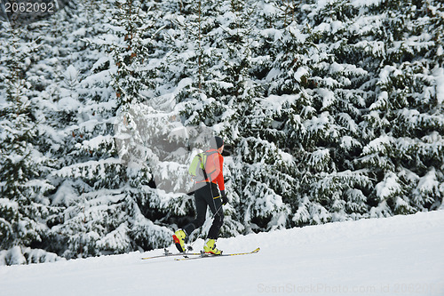 Image of winter  people fun and ski