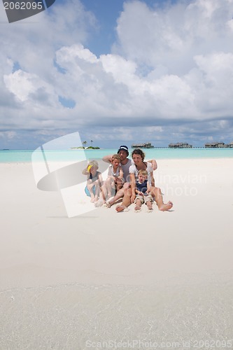 Image of happy family on vacation