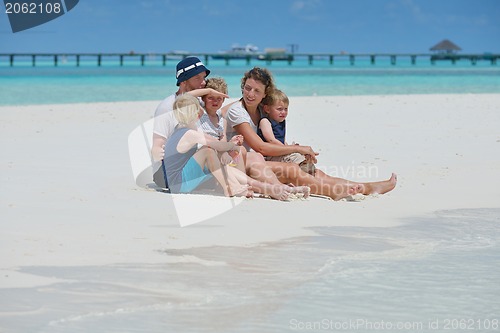 Image of happy family on vacation