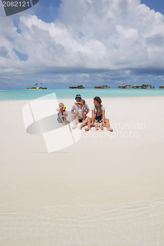 Image of happy family on vacation