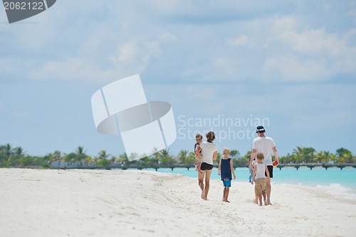 Image of happy family on vacation