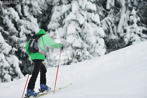 Image of winter  people fun and ski