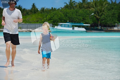 Image of happy family on vacation
