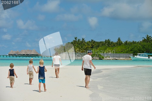 Image of happy family on vacation