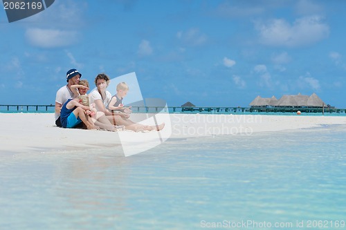 Image of happy family on vacation