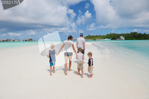 Image of happy family on vacation