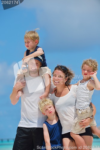 Image of happy family on vacation