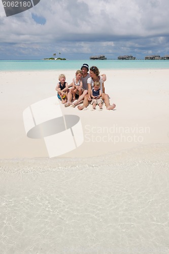 Image of happy family on vacation