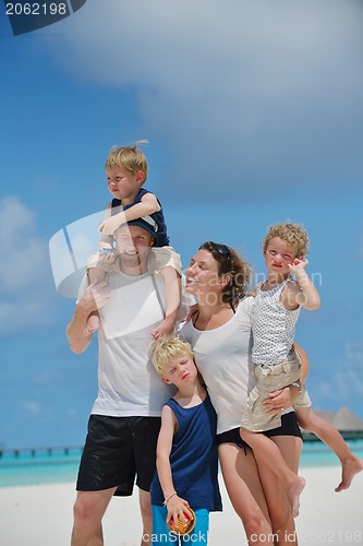 Image of happy family on vacation
