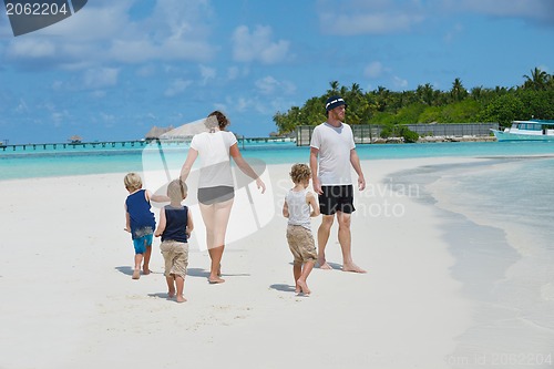 Image of happy family on vacation