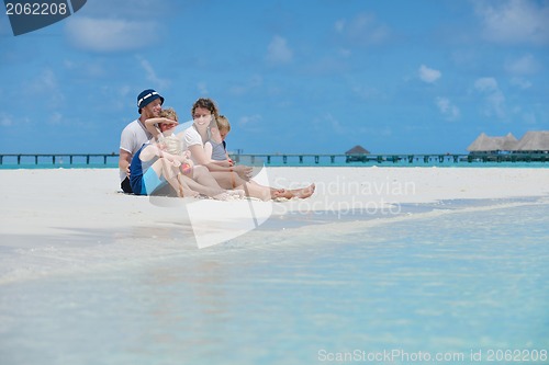 Image of happy family on vacation