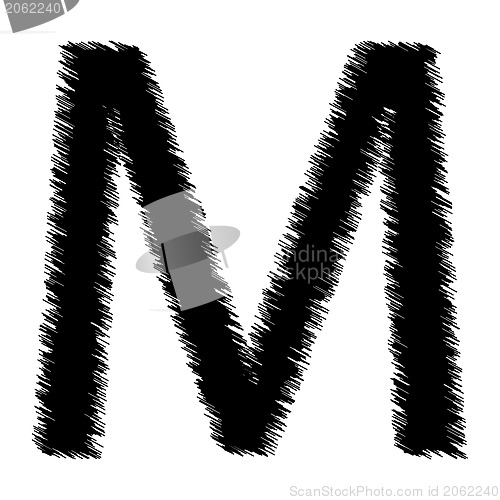 Image of Scribble alphabet letter - M