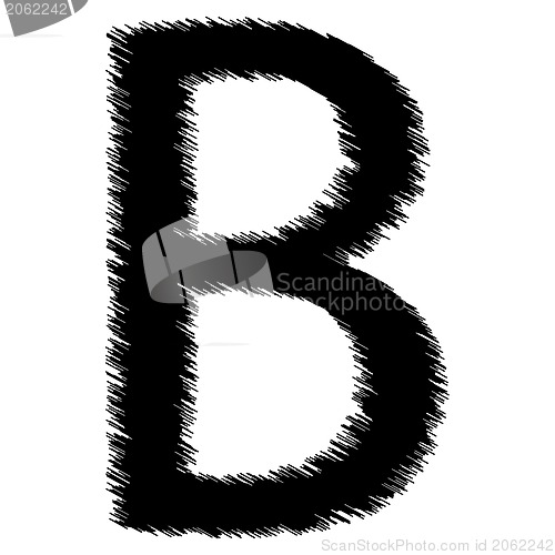 Image of Scribble letter - B