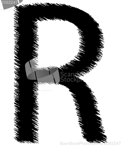 Image of Scribble alphabet letter - R