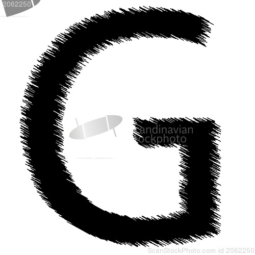 Image of Scribble alphabet letter - G