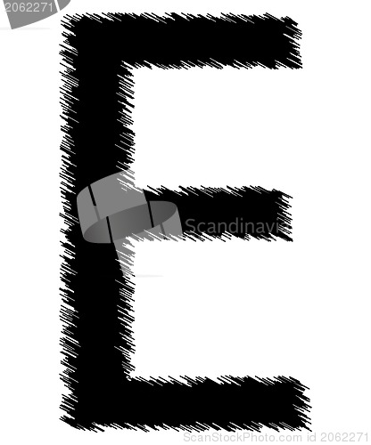 Image of Scribble alphabet letter - E