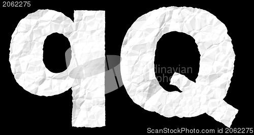 Image of Crumple paper alphabet - Q
