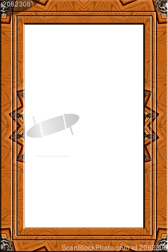Image of Decorated wood portrait frame