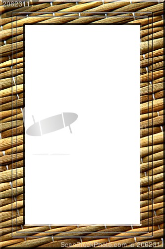 Image of Straw mat portrait frame