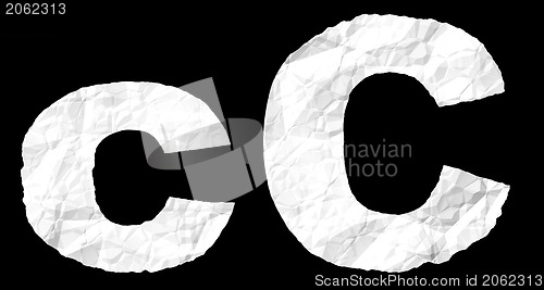 Image of Crumple paper alphabet - C