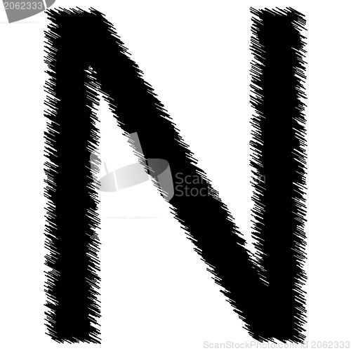 Image of Scribble alphabet letter - N