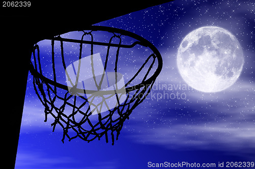 Image of Basket silhouette moonlight