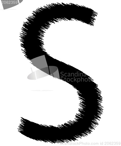 Image of Scribble alphabet letter - S