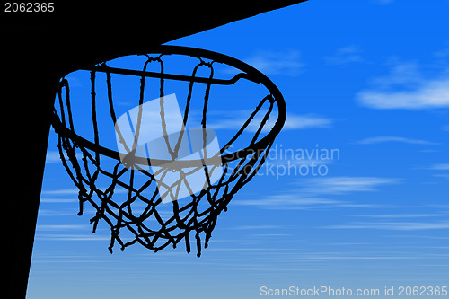 Image of Basket silhouette blue sky