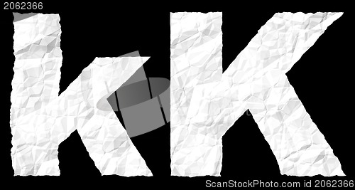 Image of Crumple paper alphabet - K