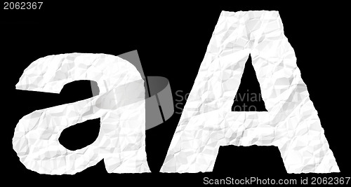 Image of Crumple paper alphabet - A