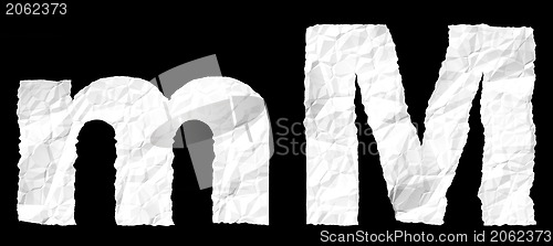 Image of Crumple paper alphabet - M