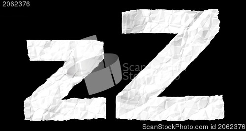 Image of Crumple paper alphabet - Z