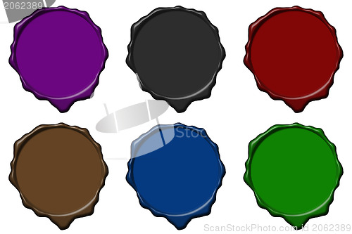 Image of Colored wax empty seals