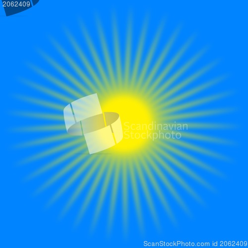 Image of Yellow sun rays