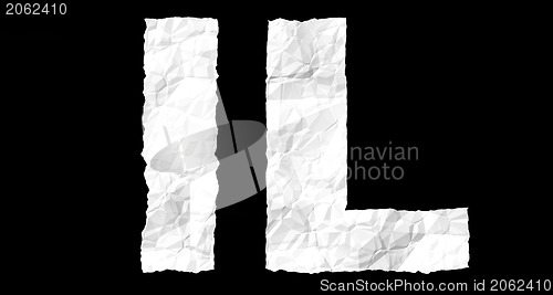 Image of Crumple paper alphabet - L